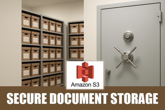 تخزين مستندات آمن (Amazon S3 Bucket)